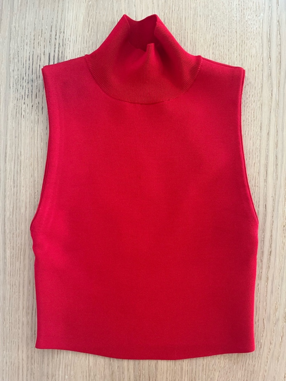 Alice + Olivia Mockneck Sleeveless Crop Top